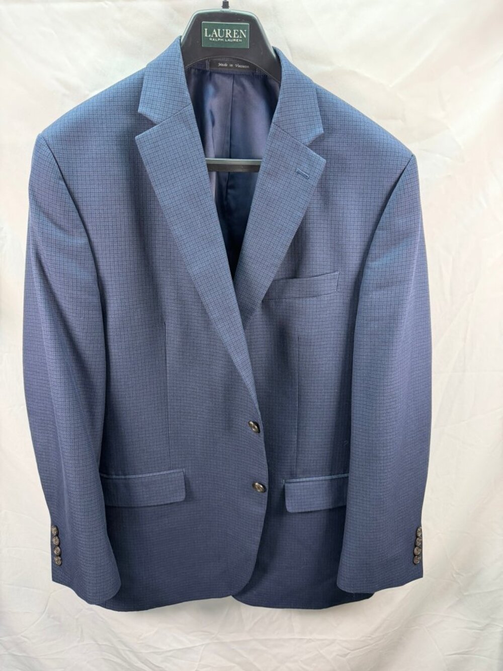 Lauren Ralph Lauren Men’s Blazer – Size 44R – Blue Check Plaid